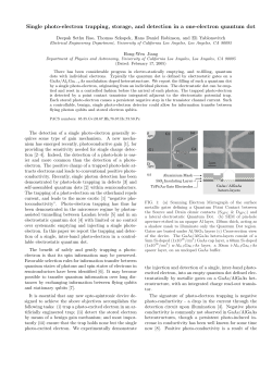 Single photo-electron trapping, storage, and detection in a one