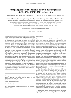 Autophagy induced by baicalin involves downregulation of CD147