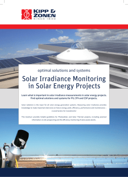 Brochure - Solar Irradiance Monitoring in Solar Energy Projects
