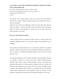 PLANT/SOIL CAPACITIES TO REMOVE HARMFUL SUBSTANCES