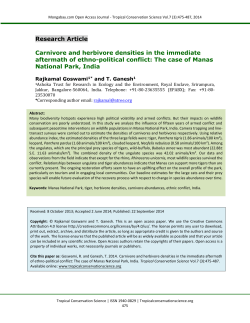 Carnivore and herbivore densities in the immediate aftermath of
