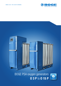 BOGE PSA oxygen generators O 3 P to O 15 P