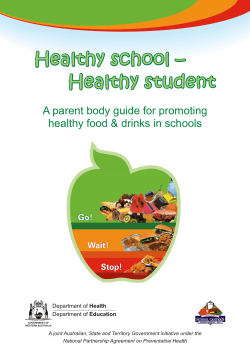 Healthy school - WA Schools Canteen Association Inc.