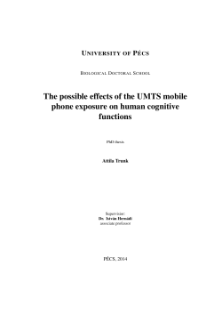 The possible effects of the UMTS mobile phone exposure on human