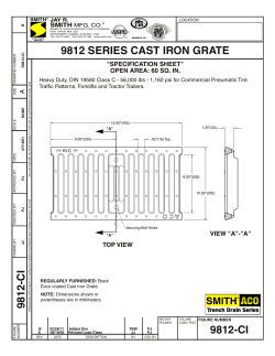 9812-CI Series Cast Iron Grate, Specification Sheet