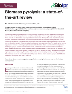 Biomass pyrolysis: a state-of-the-art review