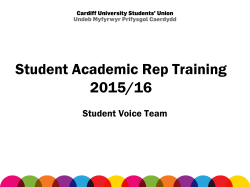 Student Academic Rep Presentation
