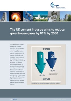 The UK cement industry aims to reduce greenhouse gases by 81