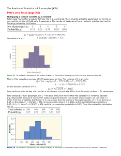 The Practice of Statistics - 6.2 examples (KEY) Pete`s Jeep Tours