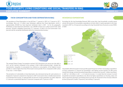 food security, living conditions and social transfers in
