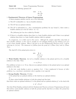 Linear Programming Theorems