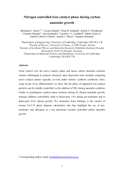 Nitrogen controlled iron catalyst phase during