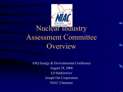 Nuclear Industry Assessment Committee Overview