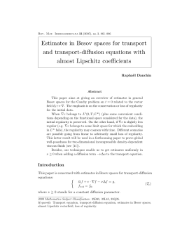 Estimates in Besov spaces for transport and transport