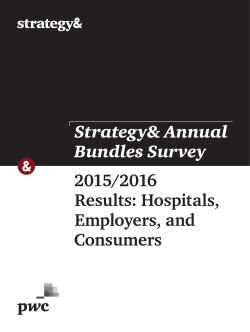 2015/2016 Results: Hospitals, Employers, and - Strategy
