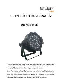 Manual-LED PAR 18 RGBWA UV