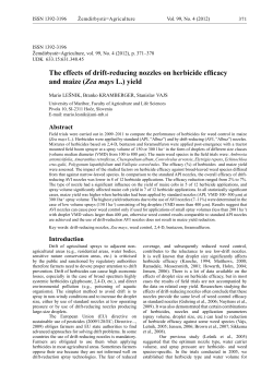 The effects of drift-reducing nozzles on herbicide efficacy and maize