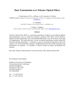 Data Transmission over Polymer Optical Fibers