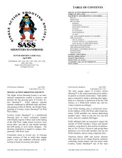 shooters handbook table of contents