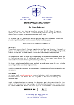 british values statement - Creswick Primary And Nursery School