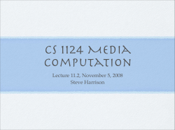CS1315: Introduction to Media Computation