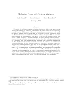 Mechanism Design with Strategic Mediators