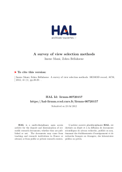 A survey of view selection methods