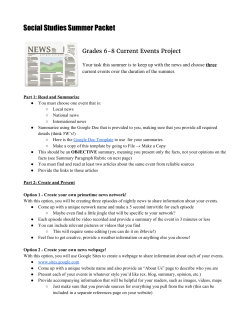 Social Studies Summer Packet