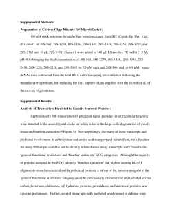 Supplemental Methods: Preparation of Custom Oligo Mixture for