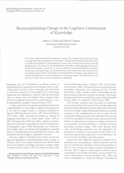 Reconceptualizing Change in the Cognitive Construction of