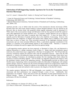 Fabrication of Self-Supporting Annular Apertures for Use in the