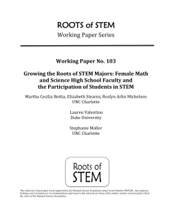 Growing the Roots of STEM Majors: Female Math and Science High