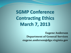 SGMP Code of Ethics - Old Dominion Chapter of SGMP