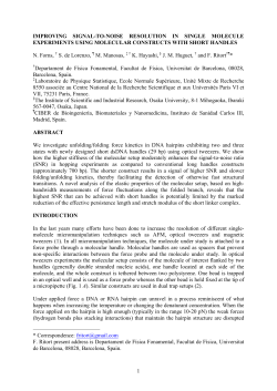 Pulling experiments are currently being used to investigate