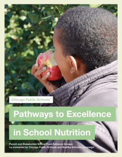 Pathways to Excellence in School Nutrition