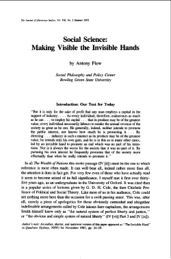 Social Science: Making Visible the Invisible Hands