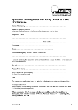 Skip hire company application form