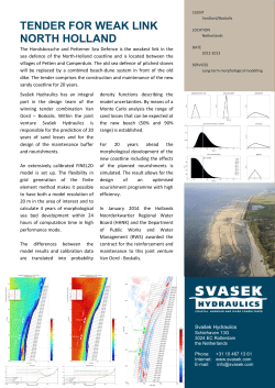 tender for weak link north holland