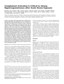 Complement Activation Is Critical to Airway