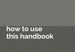How to use this handbook (section 1)