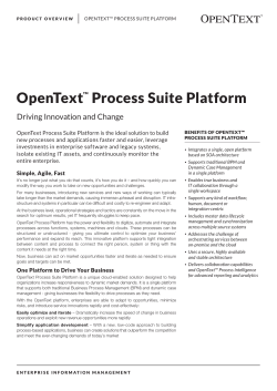 OpenText: Process Suite Platform