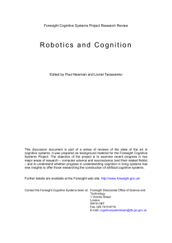 Robotics and Cognition