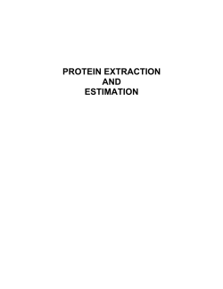 protein extraction and estimation
