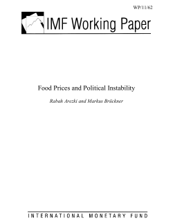 Food Prices and Political Instability