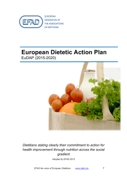 European Dietetic Action Plan