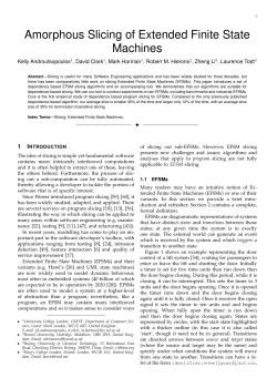 Amorphous Slicing of Extended Finite State Machines