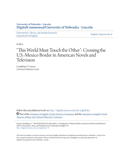 "This World Must Touch the Other": Crossing the U.S.