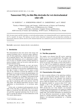 Nanocermet TiO2:Au thin film electrodes for wet