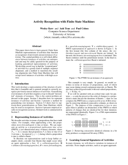 Activity Recognition with Finite State Machines