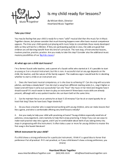 Is my child ready for lessons?